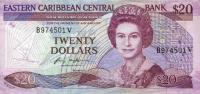 Gallery image for East Caribbean States p19v: 20 Dollars