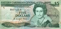 Gallery image for East Caribbean States p22a2: 5 Dollars