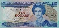 p23a1 from East Caribbean States: 10 Dollars from 1985