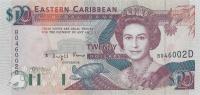p28d from East Caribbean States: 20 Dollars from 1993