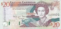 p28g from East Caribbean States: 20 Dollars from 1993