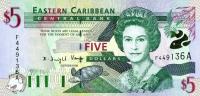p37a from East Caribbean States: 5 Dollars from 2000
