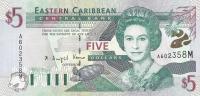 Gallery image for East Caribbean States p37m: 5 Dollars