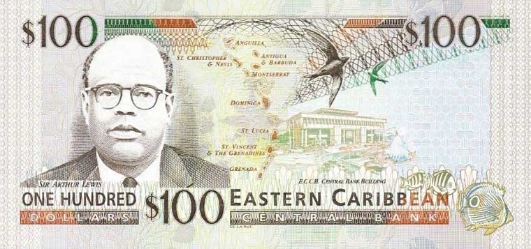 Front of East Caribbean States p41a: 100 Dollars from 2000