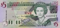 Gallery image for East Caribbean States p42Av: 5 Dollars