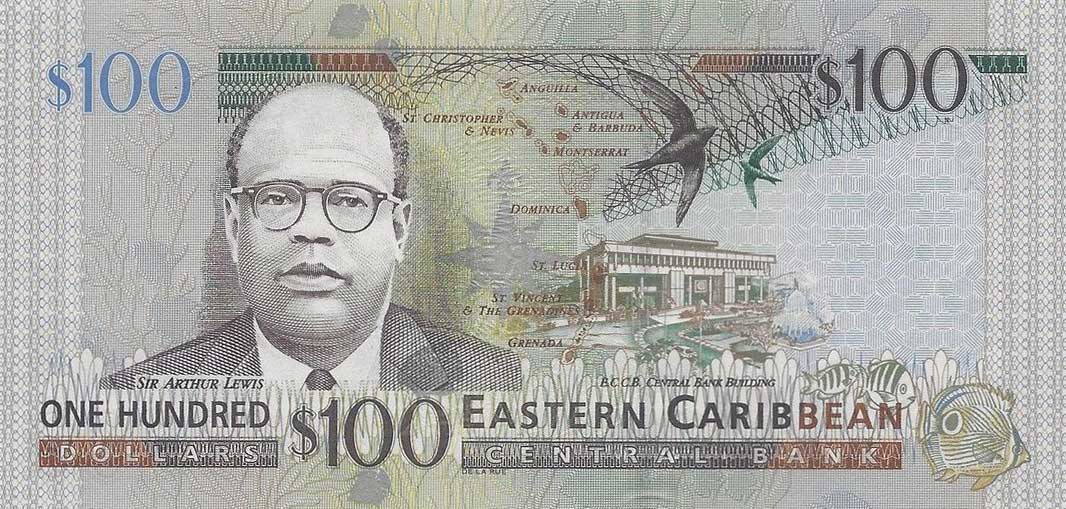 Back of East Caribbean States p46m: 100 Dollars from 2003