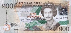 p55a from East Caribbean States: 100 Dollars from 2012