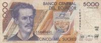 p126a from Ecuador: 5000 Sucres from 1987