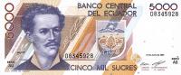 p128a from Ecuador: 5000 Sucres from 1991