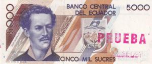 p128s4 from Ecuador: 5000 Sucres from 1991