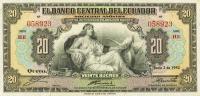 p93a from Ecuador: 20 Sucres from 1939