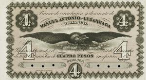 pS113 from Ecuador: 4 Pesos from 1862