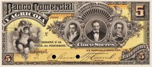 pS121p from Ecuador: 5 Sucres from 1895
