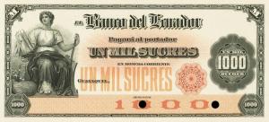pS164p from Ecuador: 1000 Sucres from 1926