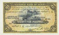 p10f from Egypt: 25 Piastres from 1951