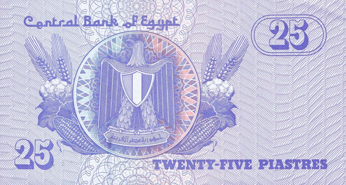 Back of Egypt p57k: 25 Piastres from 2008