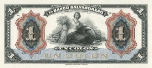 pS211p from El Salvador: 1 Colon from 1920