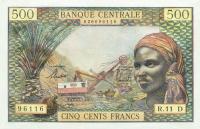 p4d from Equatorial African States: 500 Francs from 1963