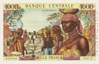 Gallery image for Equatorial African States p5s: 1000 Francs