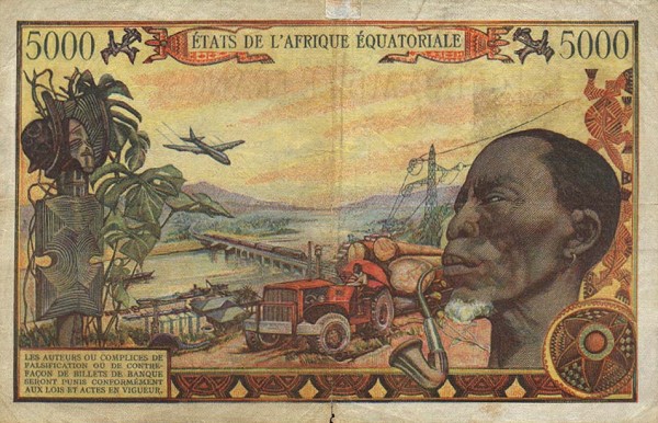 Back of Equatorial African States p6a: 5000 Francs from 1963