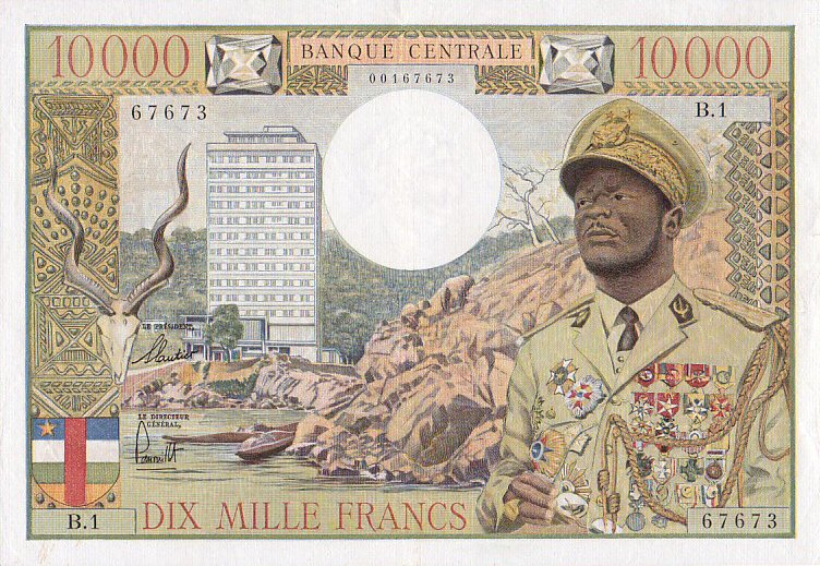 Front of Equatorial African States p7a: 10000 Francs from 1968