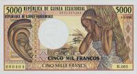 p22b from Equatorial Guinea: 5000 Franco from 1986