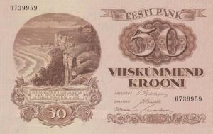 p65a from Estonia: 50 Krooni from 1929
