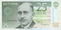 p73a from Estonia: 25 Krooni from 1991