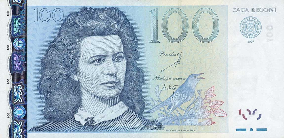 Front of Estonia p88r: 100 Krooni from 2006