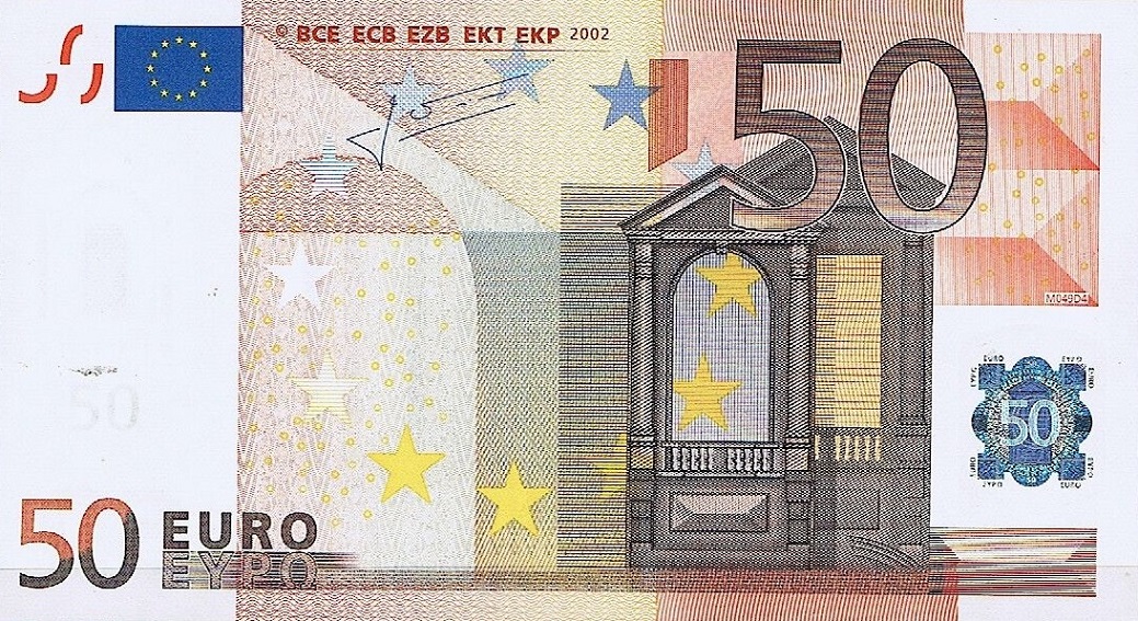 Front of European Union p11v: 50 Euro from 2002