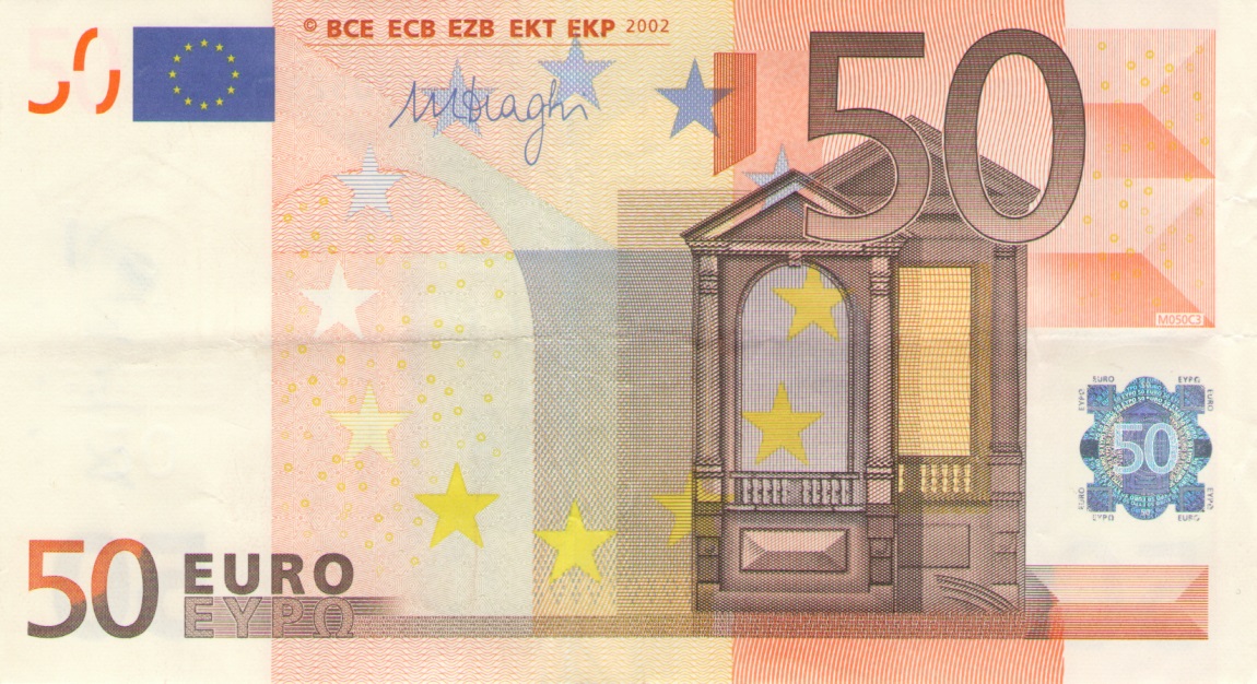 Front of European Union p17v: 50 Euro from 2002