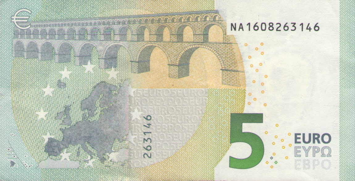 Back of European Union p20n: 5 Euro from 2002