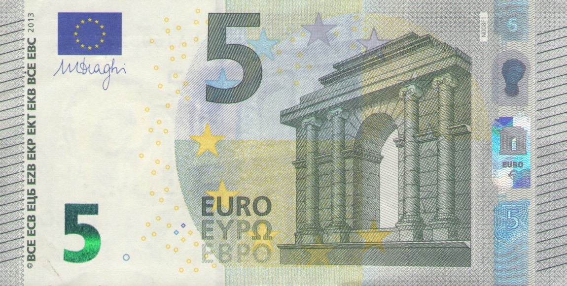 Front of European Union p20n: 5 Euro from 2002