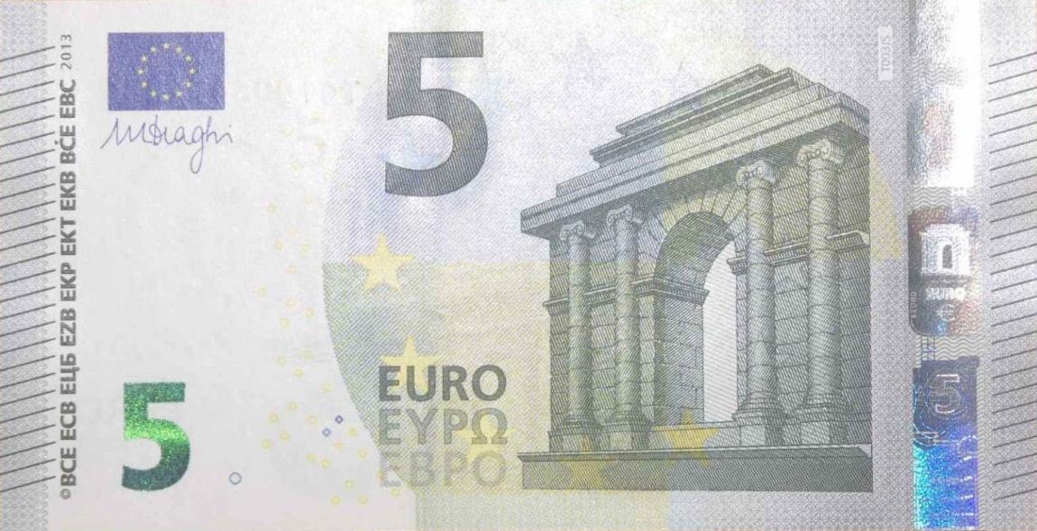 Front of European Union p20t: 5 Euro from 2002