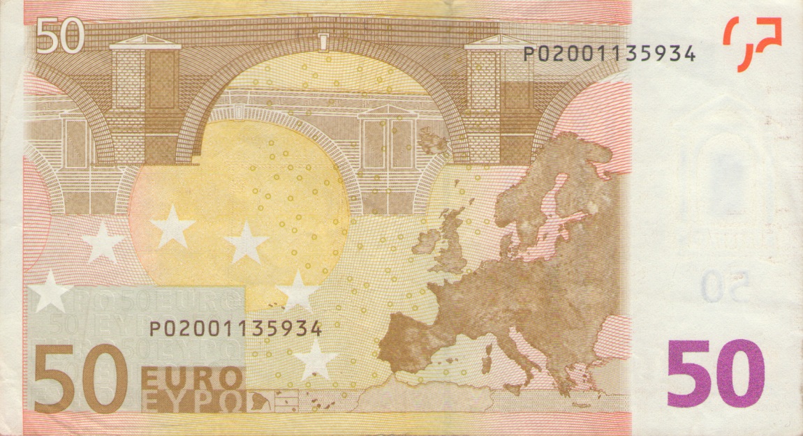 Back of European Union p4p: 50 Euro from 2002