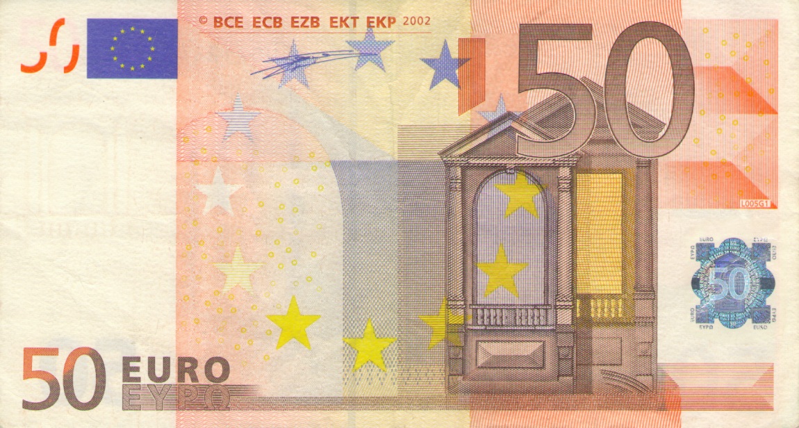 Front of European Union p4u: 50 Euro from 2002