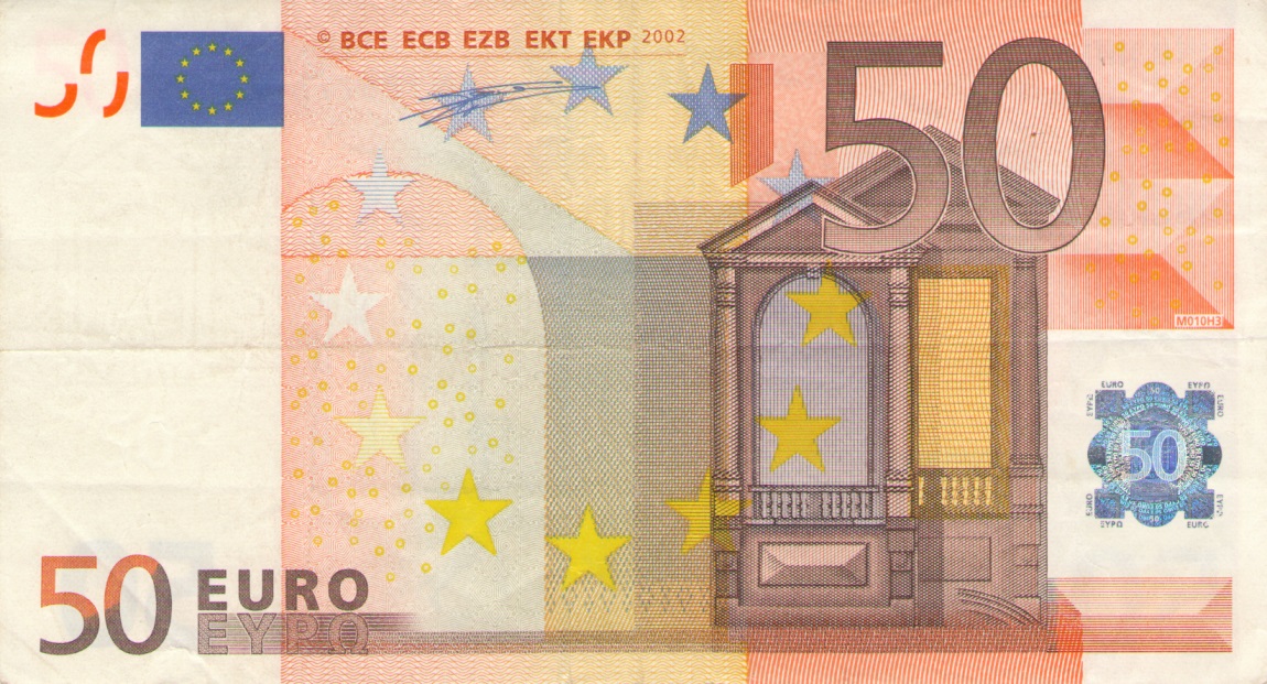 Front of European Union p4v: 50 Euro from 2002