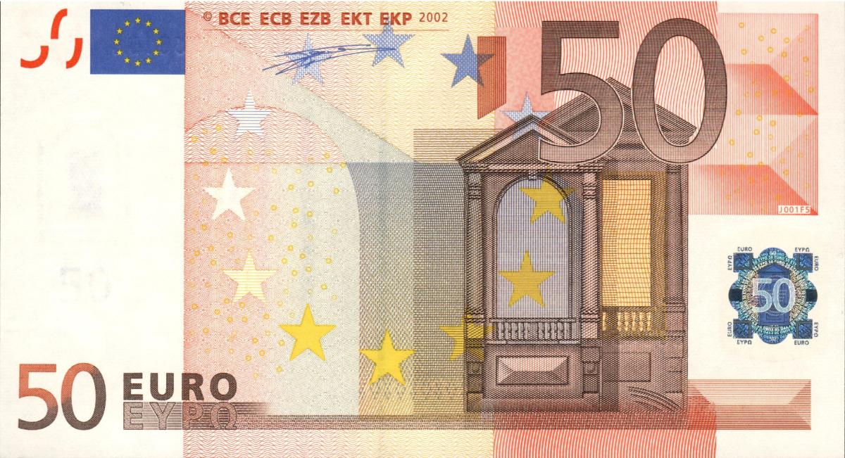 Front of European Union p4s: 50 Euro from 2002