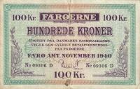 p12a from Faeroe Islands: 100 Kronur from 1940