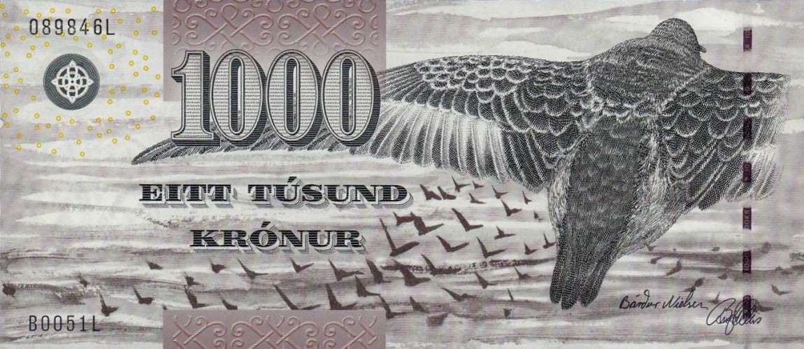 Front of Faeroe Islands p28: 1000 Kronur from 2005