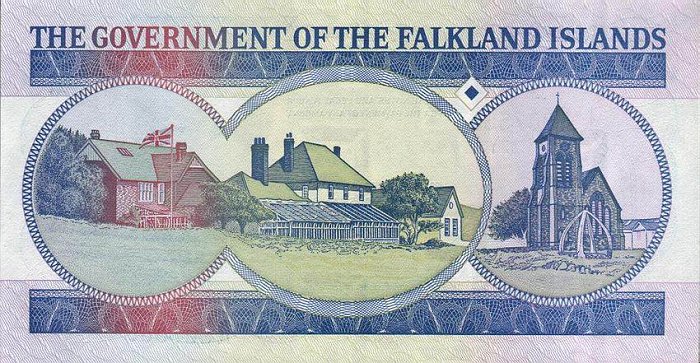 Back of Falkland Islands p16a: 50 Pounds from 1990