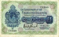 p5a from Falkland Islands: 1 Pound from 1938