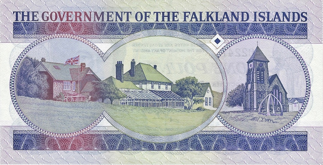 Back of Falkland Islands p13a: 1 Pound from 1984