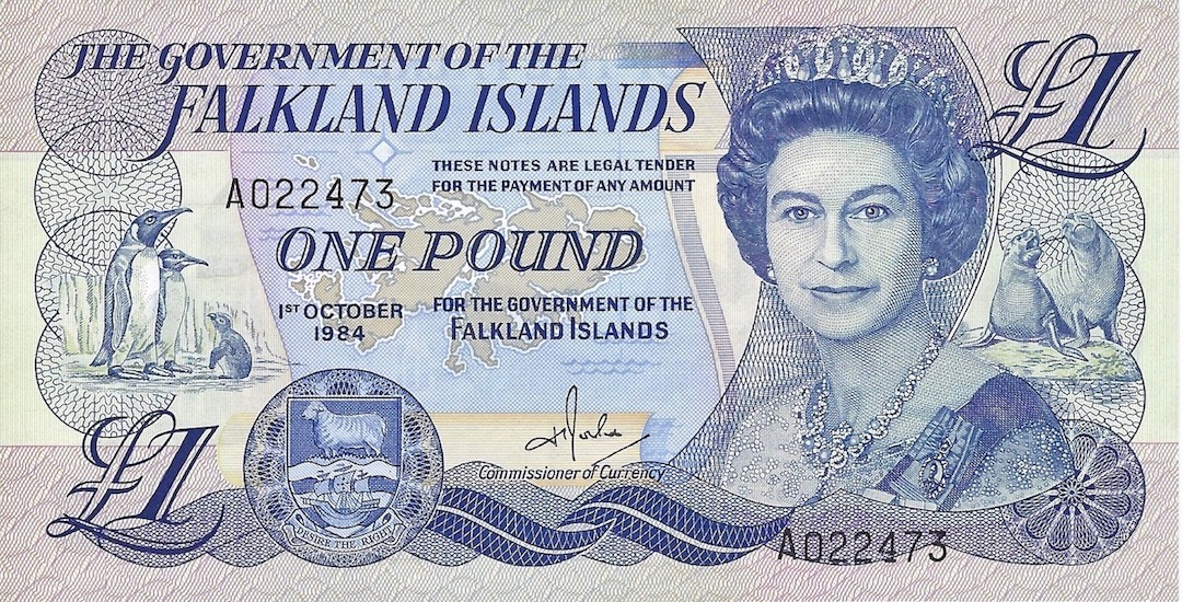 Front of Falkland Islands p13a: 1 Pound from 1984