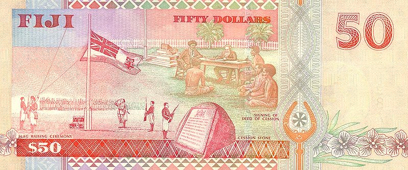 Back of Fiji p108a: 50 Dollars from 2002