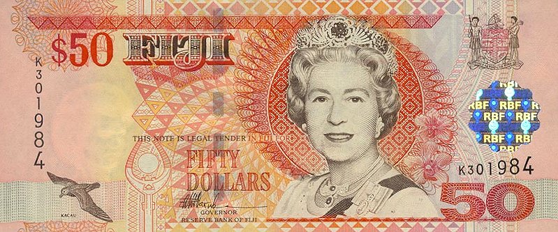 Front of Fiji p108a: 50 Dollars from 2002