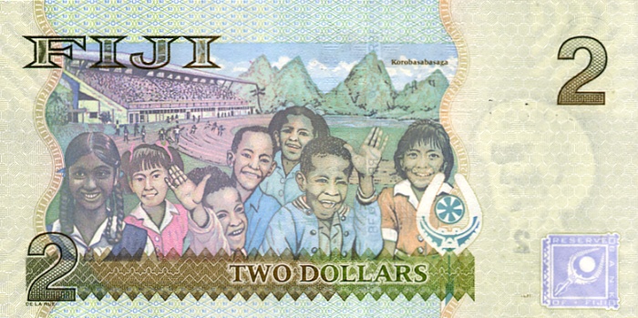 Back of Fiji p109a: 2 Dollars from 2007