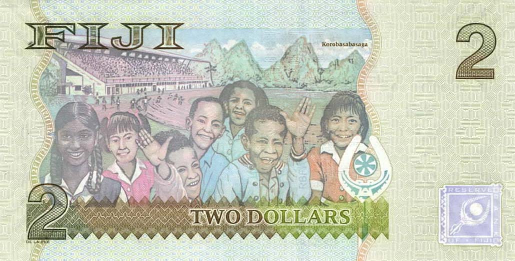 Back of Fiji p109ar: 2 Dollars from 2007