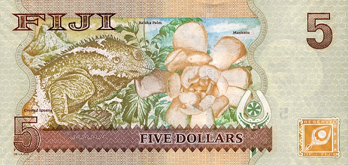 Back of Fiji p110a: 5 Dollars from 2007