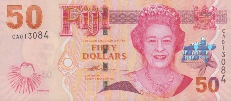 Front of Fiji p113a: 50 Dollars from 2007